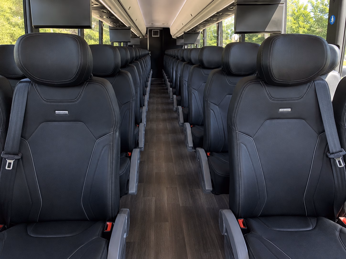 lowell charter bus rental interior